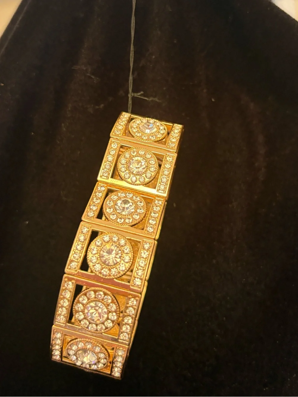 Gold Crystal Stretch Bracelet - Women Accessories